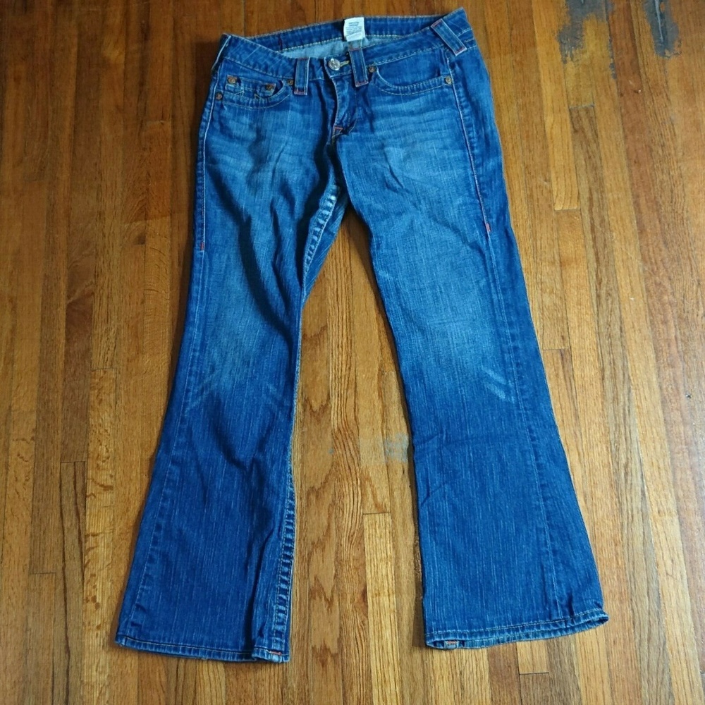 True Religion Bobby Jeans Blue Low Rise Denim W 30